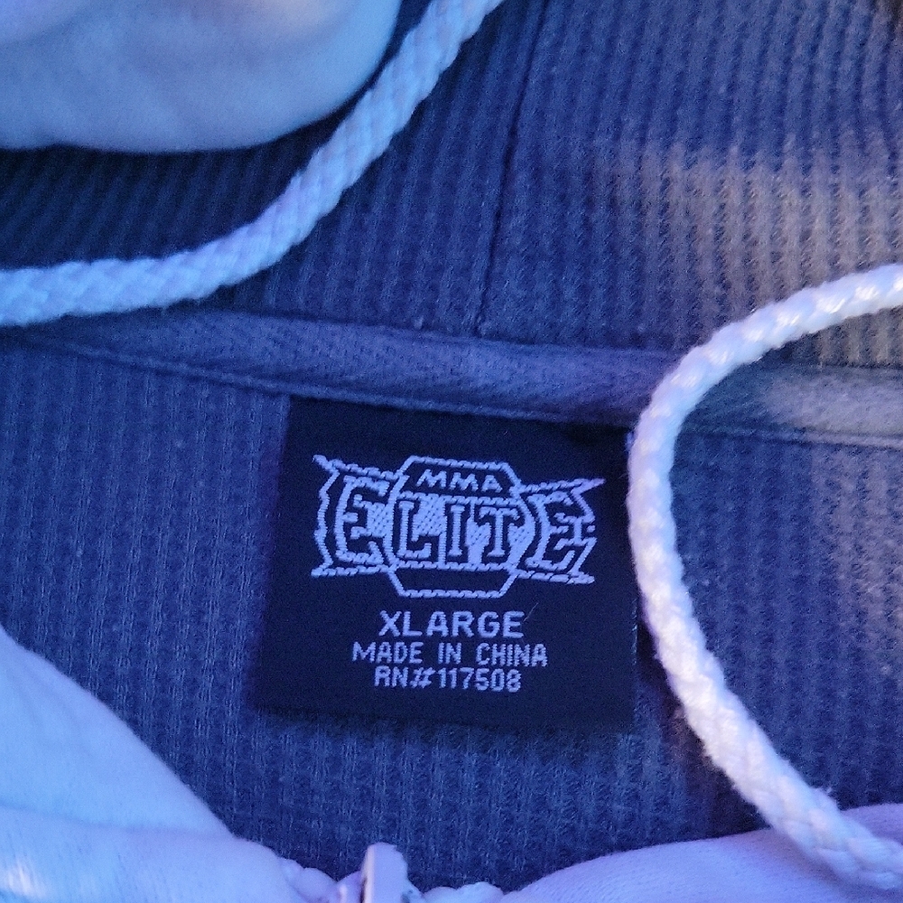 White Cross Design Mma Elite Zip Up size xl - Picture 2 of 5